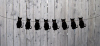 Black Cat Garland, Black Cat Banner, Halloween Garland, Halloween Garland, Black Cat Decorations