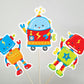 Robot Goody Bags, Robot Gift Bags, Robot Favor Bags, Robot Party Bags, Robot Favors