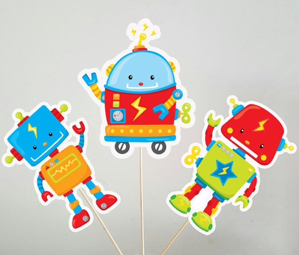 Robot Goody Bags, Robot Gift Bags, Robot Favor Bags, Robot Party Bags, Robot Favors