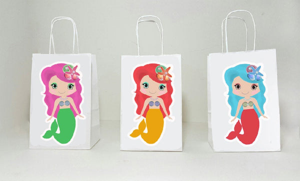 Mermaid Goody Bags, Mermaid Favor Bags, Mermaid Goody Bags, Mermaid Favor Bags, Mermaid Gift Bags, Mermaid Favors