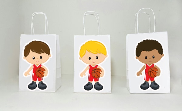 Basketball Goody Bags, Basketball Favor Bags, Basketball Gift Bags, Basketball Goodie Bags