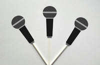 Microphone Cupcake Toppers, Music Cupcake Toppers