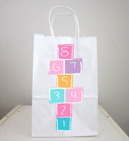 Hopscotch Goody Bags, Hopscotch Favor Bags. Hopscotch Gift Bags, Hopscotch