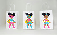 Girl Superhero Cupcake Toppers - African American (71617804P)