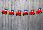 Train Banner, Train Garland, Train Birthday Banner, Train Party Banner