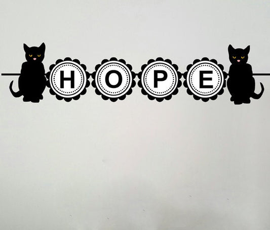 Black Cat Garland, Black Cat Banner, Halloween Garland, Halloween Garland, Black Cat Decorations
