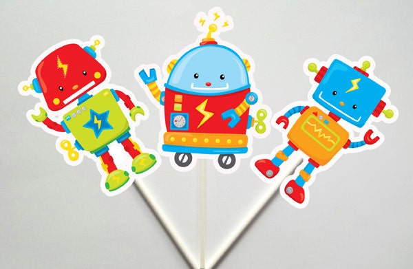 Robot Goody Bags, Robot Gift Bags, Robot Favor Bags, Robot Party Bags, Robot Favors