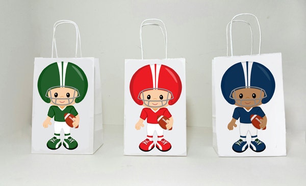 Football Goody Bags, Football Goodie Bags, Football Favor Bags, Football Player Favors, Football Gift Bags
