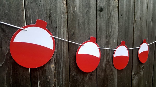 Fishing Bobber Garland, Fishing Party, Fish Bobber Garland, fishing Baby Shower, Fishing Birthday Party, Fishing Banner