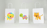 Jungle Animal Goody Bags, Jungle Animal Party Bags - Jungle Party Baby Shower, Lion Goody Bags, Turtle Goody Bags, Tiger Goody Bags