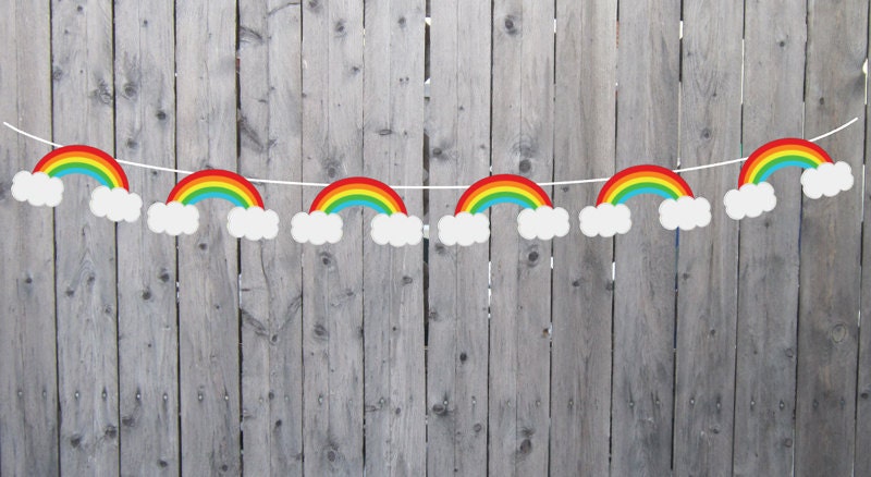 Rainbow Garland, Rainbow Banner, Rainbow Sign, Rainbow Birthday, Rainbow Party, Rainbow Decorations, Rainbow Baby Shower