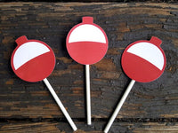Fishing Bobber Cupcake Toppers, Fishing Cupcake Toppers, Fishing Birthday, Fishing Party, Fishing Baby Shower