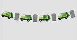 Garbage Truck Garland, Construction Garland, Garbage Truck Banner, Garbage Truck Birthday Banner (1030161121P)
