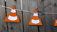Construction Party Garland, Construction Garland, Construction Banner, Construction Cone Garland, Construction Cone Banner