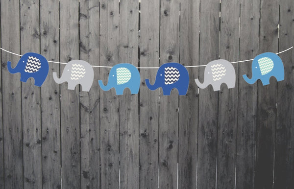 Elephant Garland, Elephant Banner, Elephant Baby Shower Banner, Elephant Photo Prop, Elephant Birthday, Elephant Party, Elephant Nursery