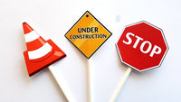 Construction Cupcake Toppers, Construction Party Cupcake Toppers, Construction Sign Cupcake Toppers (3517223P)
