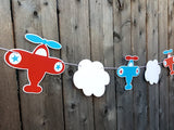 Airplane Garland, Airplane Banner, Airplane Party Garland, Airplane Baby Shower, Airplane Banner, Airplane Photo Prop (48171013P)