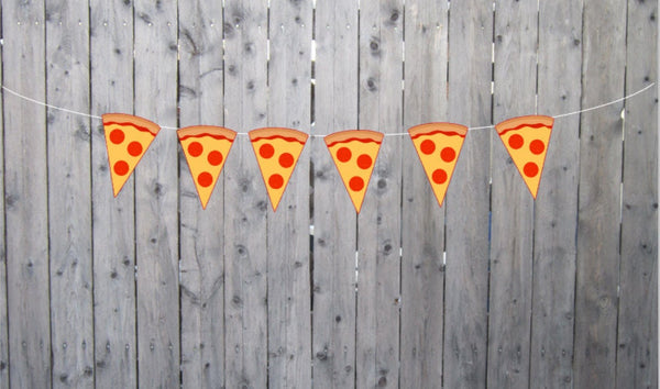 Pizza Garland, Pizza Banner, Pizza Party Banner, Pizza Party Decorations, Pizza Party Sign