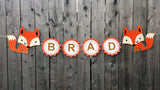 Fox Garland, Fox Banner, Woodland Banner, Woodland Garland, Nursery Decoration, Baby Shower, Photo Prop (11517229A)