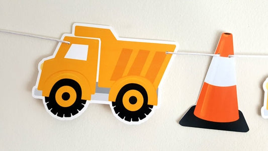 Construction Party Garland, Construction Garland, Construction Banner, Photo Prop 211918311P