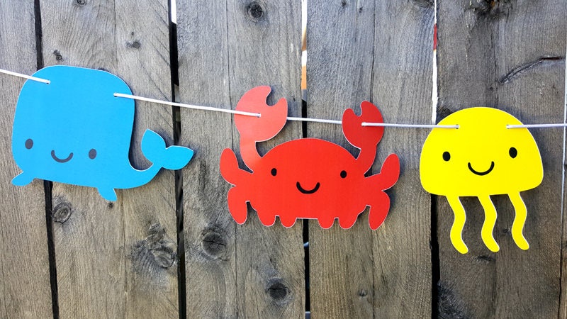 Under the Sea Party Decorations, Under the Sea Banner, Under the Sea Garland, Under the Sea Birthday, Under the Sea Nursery, Photo Prop