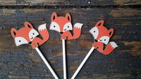 Fox Cupcake Toppers, Woodland Animal Cupcake Toppers, Woodland Cupcake Toppers, Woodland Animals, Forest Animals (52171255A)