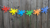 Paint Party Banner, Art Party Banner, Art Party Garland, Paint Splatter Banner, Paint Splatter Garland, Paint Party Garland, Confetti