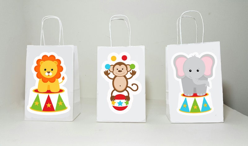 Circus Goody Bags, Circus Favor Bags, Circus Party Bags, Circus Goodie Bags, Circus Birthday, Circus Party, Circus Favors