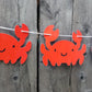 Crab Banner, Crab Garland, Under the Sea Party Decorations, Under the Sea Banner, Under the Sea Garland, Under the Sea Birthday, Photo Prop