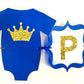 Prince Banner, Prince Garland, Crown Banner, Prince Baby Shower Banner, Royal Blue and Gold, Photo Prop (31717947A)