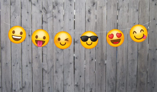 Emoji Banner, Emoji Garland, Emoji Decorations, Emoji Party, Emoji Photo Props, Emoji Faces, Social Media Party