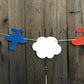 Airplane Party Garland, Airplane Birthday Garland, Airplane Baby Shower, Airplane Banner, Airplane Photo Prop (37171033P)