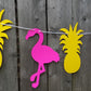Pineapple and Flamingo Banner, Pineapple and Flamingo Garland, Luau Banner, Hawaiian Banner, Tropical Banner, Bachelorette Banner