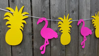 Pineapple and Flamingo Banner, Pineapple and Flamingo Garland, Luau Banner, Hawaiian Banner, Tropical Banner, Bachelorette Banner