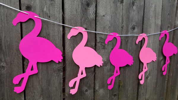 Flamingo Banner, Flamingo Garland, Luau Banner, Hawaiian Banner, Tropical Banner, Bachelorette Banner