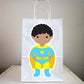 Superhero Goody Bags, Superhero Favor Bags, Superhero Birthday Party Bags, Superhero Burst Bags, Girl Superhero African American (6417216P)