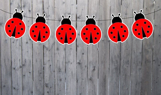 Red Ladybug Banner, Red Ladybug Garland, Red Ladybug Decoration, Red Ladybug Baby Shower, Red Ladybug Birthday, Red Ladybug Photo Prop