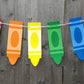 Crayon Banner, Crayon Garland, Crayon Birthday Party, Crayon Decorations, Back to School Party, Teacher's Gift
