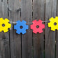 Gears Garland, Gears Banner, Gears Party Banner, Robot Banner, Robot Garland, Robot Banner