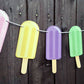 Popsicle Banner, Popsicle Garland, Summer Party, Ice Cream Garland, Ice Cream Banner