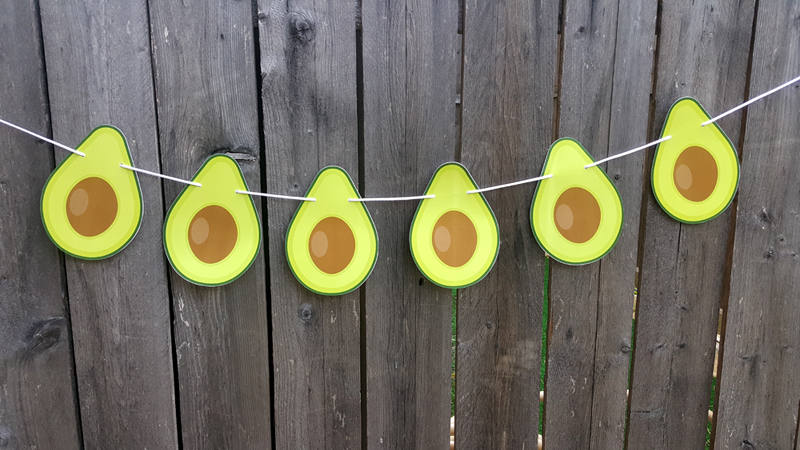 Avocado Garland, Avocado Banner, Avocado Decorations, Avocado Home Decorations