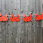 Crab Banner, Crab Garland, Under the Sea Party Decorations, Under the Sea Banner, Under the Sea Garland, Under the Sea Birthday, Photo Prop