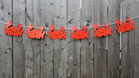 Crab Banner, Crab Garland, Under the Sea Party Decorations, Under the Sea Banner, Under the Sea Garland, Under the Sea Birthday, Photo Prop