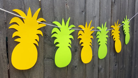 Pineapple Garland, Pineapple Banner, Tiki Banner, Aloha Banner, Hawaii Banner