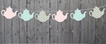 Tea Party Garland, Tea Party Decorations, Tea Party Banner