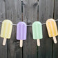 Popsicle Banner, Popsicle Garland, Summer Party, Ice Cream Garland, Ice Cream Banner
