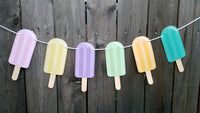 Popsicle Banner, Popsicle Garland, Summer Party, Ice Cream Garland, Ice Cream Banner