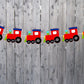 Train Cupcake Toppers, Train Birthday Party Cupcake Toppers - Red Blue Green (42171134P)