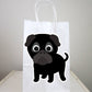 Black Pug Goody Bags, Pug Favor Bags, Pug Favor Bags, Puppy Bags