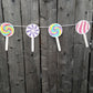 Lollipop Garland, Lollipop Banner, Candy Garland, Candy Bar Banner, Candy Birthday, Candy Decoration, Candy Buffet, Photo Prop